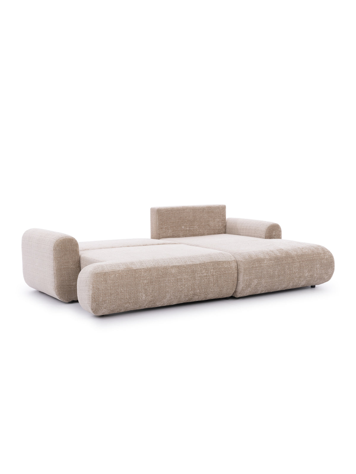 Colțar Lotulis Mini crem deschis cu funcție de dormit pe partea dreaptă în material Cremona 14