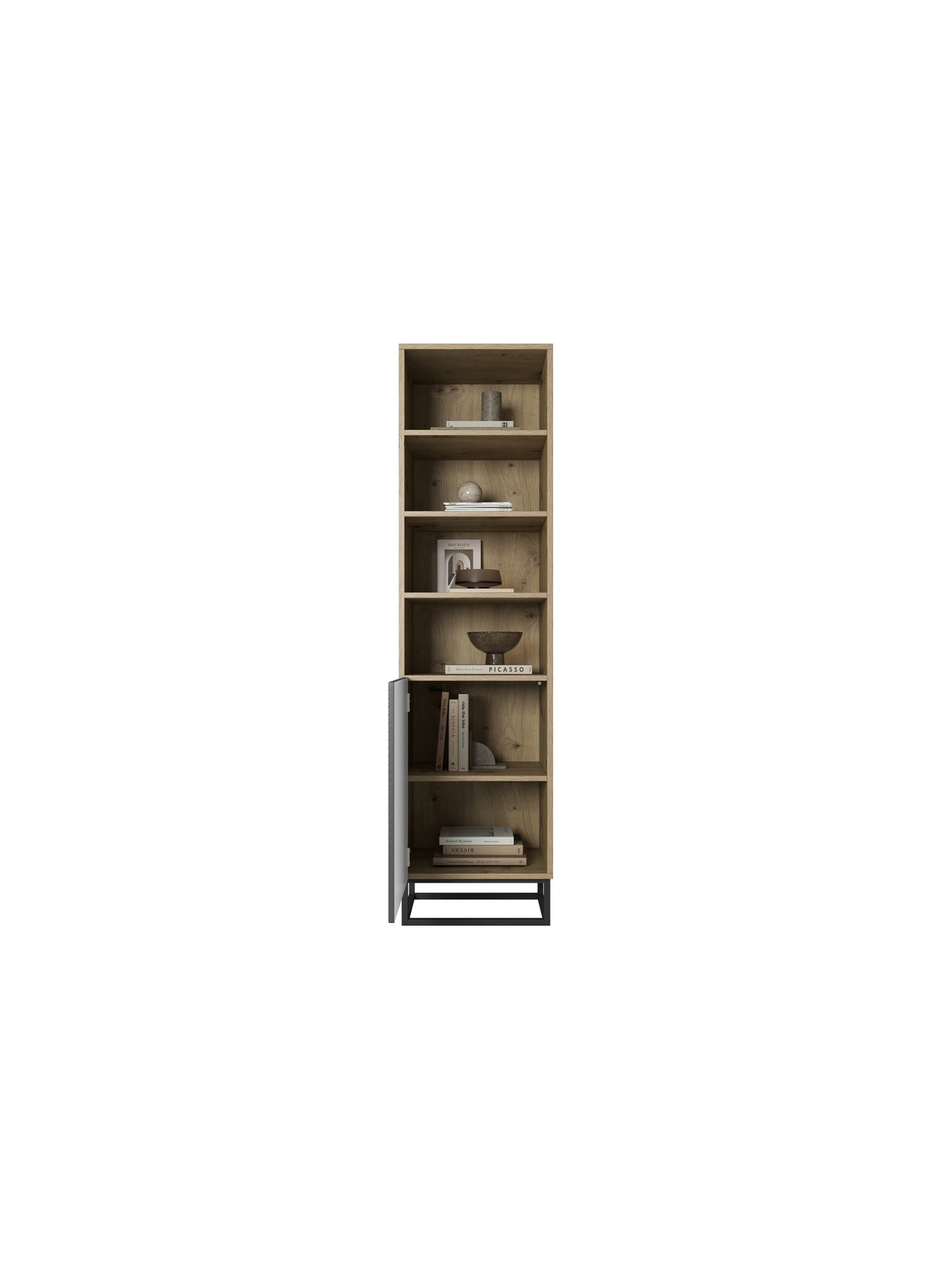 Regal Asha 50 cm pe soclu de metal - artisan / rivier stone mat
