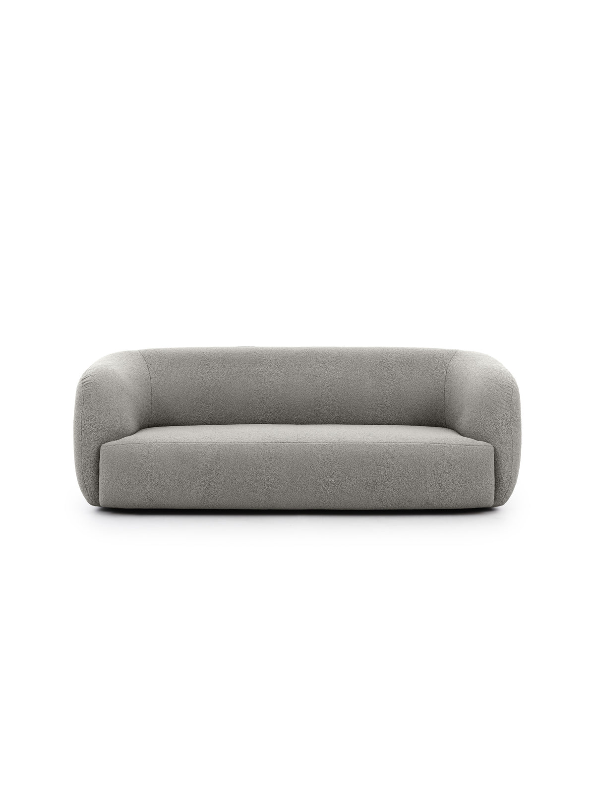 Sofa do salonu Dalin III popielata boucla Lambi 11 nowoczesna trzyosobowa