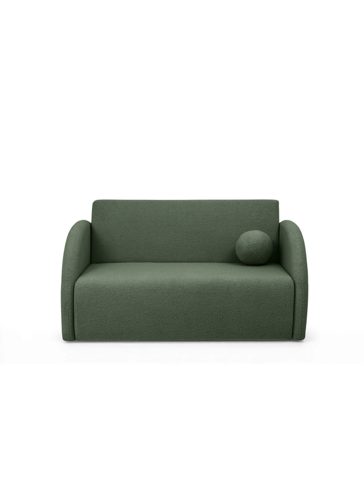 Canapea extensibilă Nubi dublă 120 cm verde boucle cu pernă