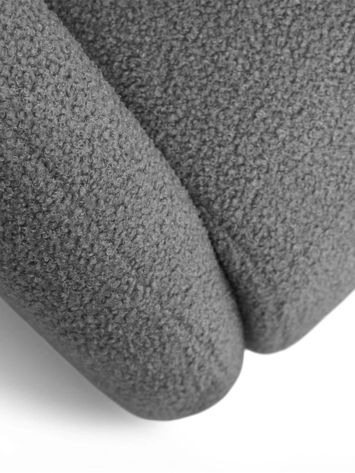 Canapea extensibilă Nubi trei locuri gri boucle detaliu material Quelle 92