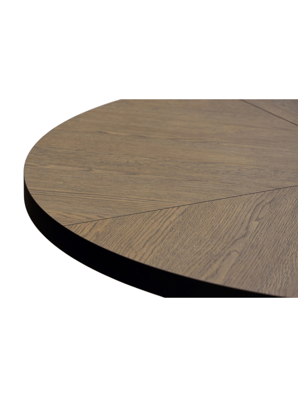 Blat masă rotundă Cedrus Rozeta 105/160 cm stejar belmont cu margine neagră