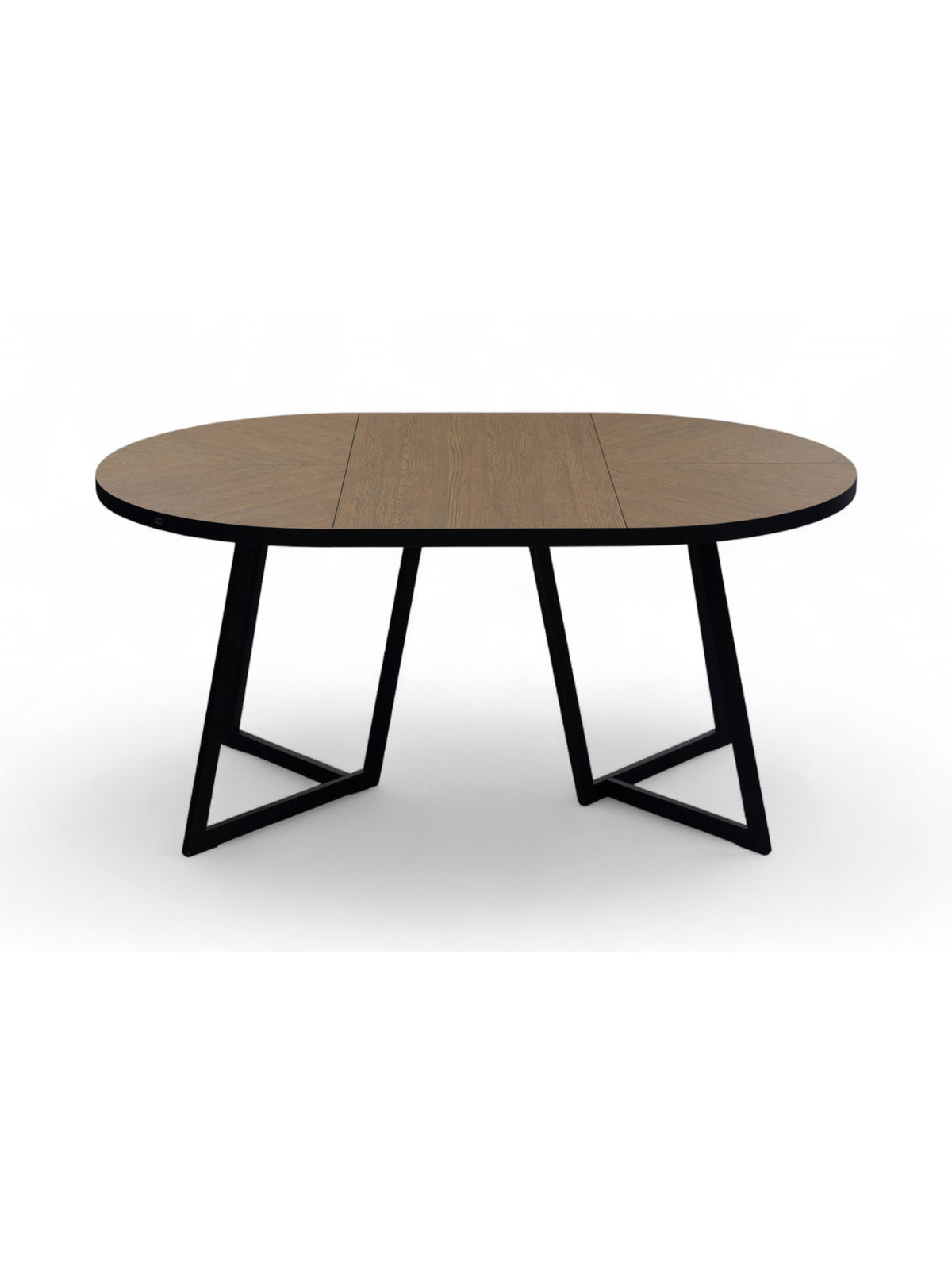 Masă rotundă extensibilă Cedrus Rozeta 105/160 cm stejar belmont cadru negru metalic