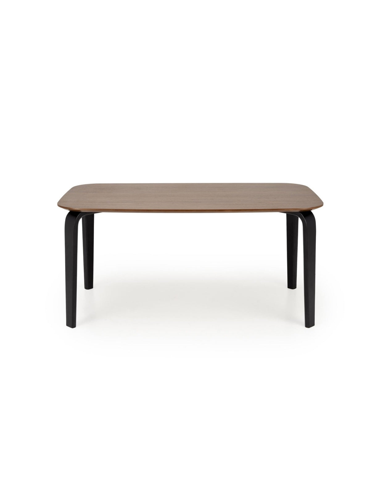 Masă dreptunghiulară Norello 160x90 cm cu blat nuc și picioare negre