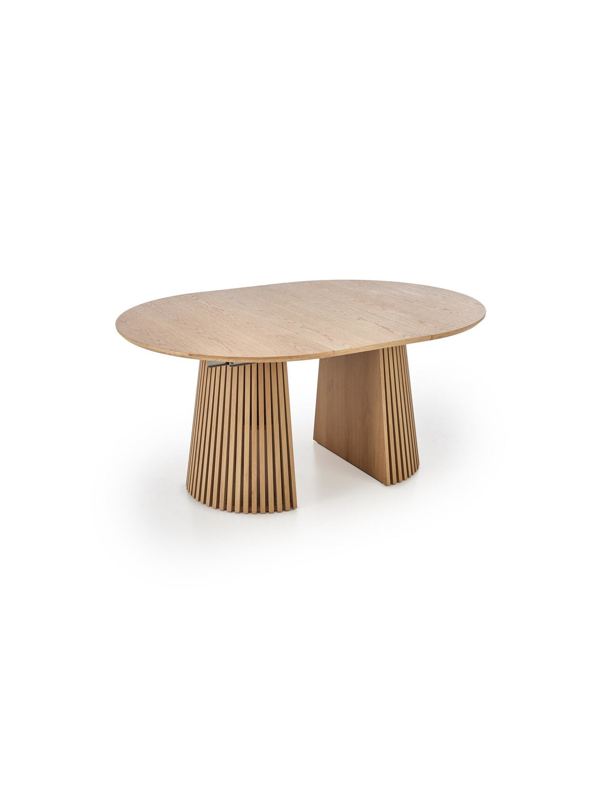 Masă rotundă extensibilă Brevon 120-210x120 cm stejar natural modern