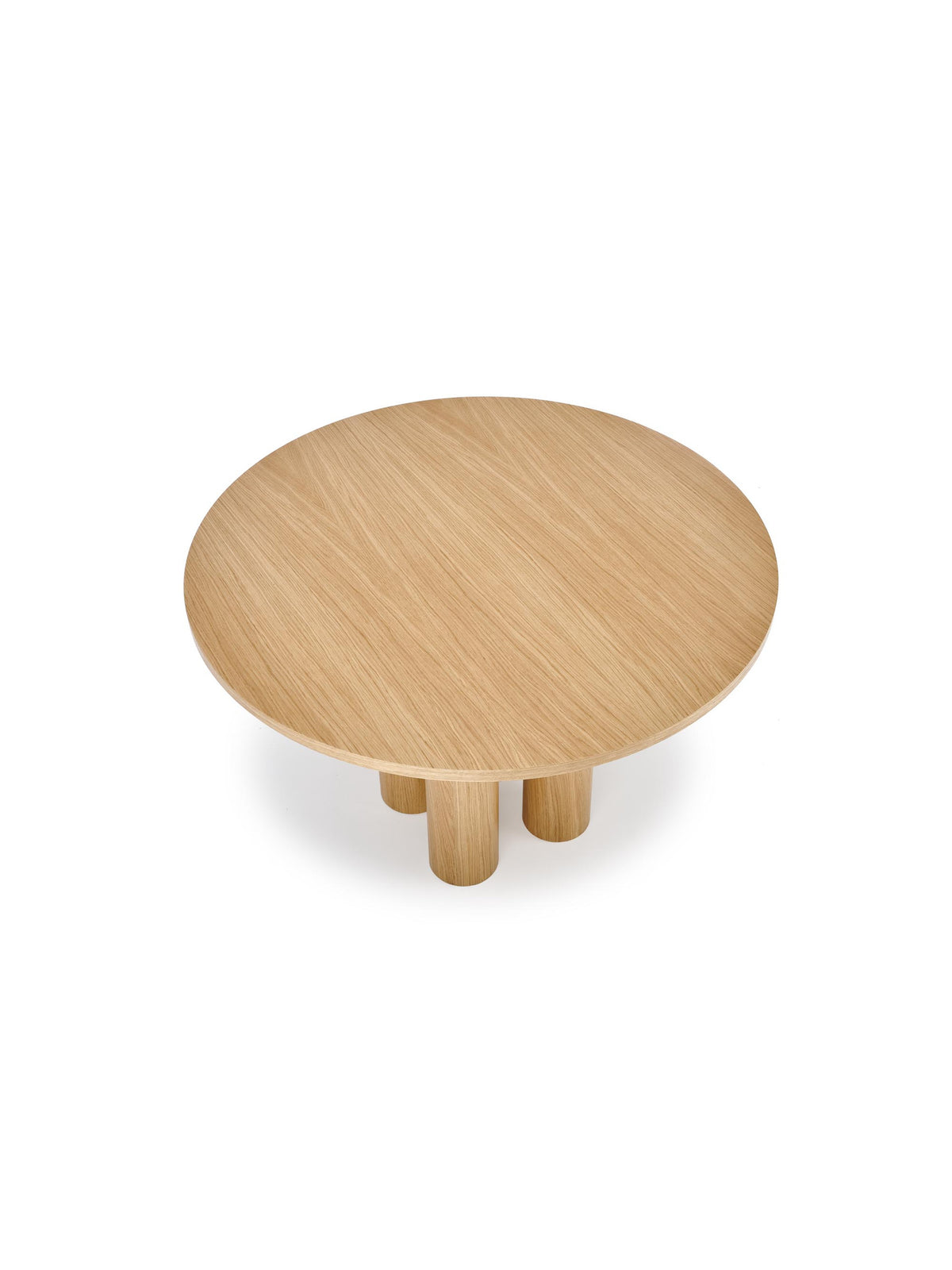 Masă rotundă Gravon 120 cm cu blat și picioare din stejar natural