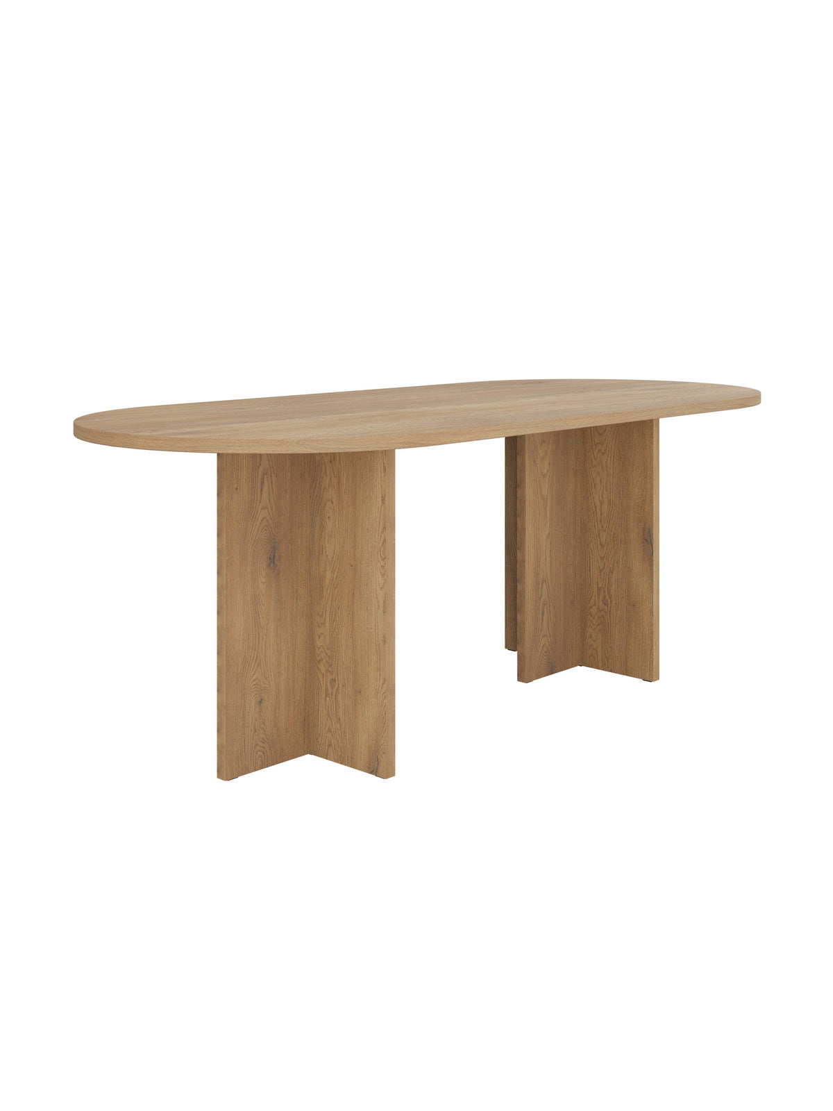 Masă ovală Aurelium 204x90 cm culoare stejar cremona stil modern