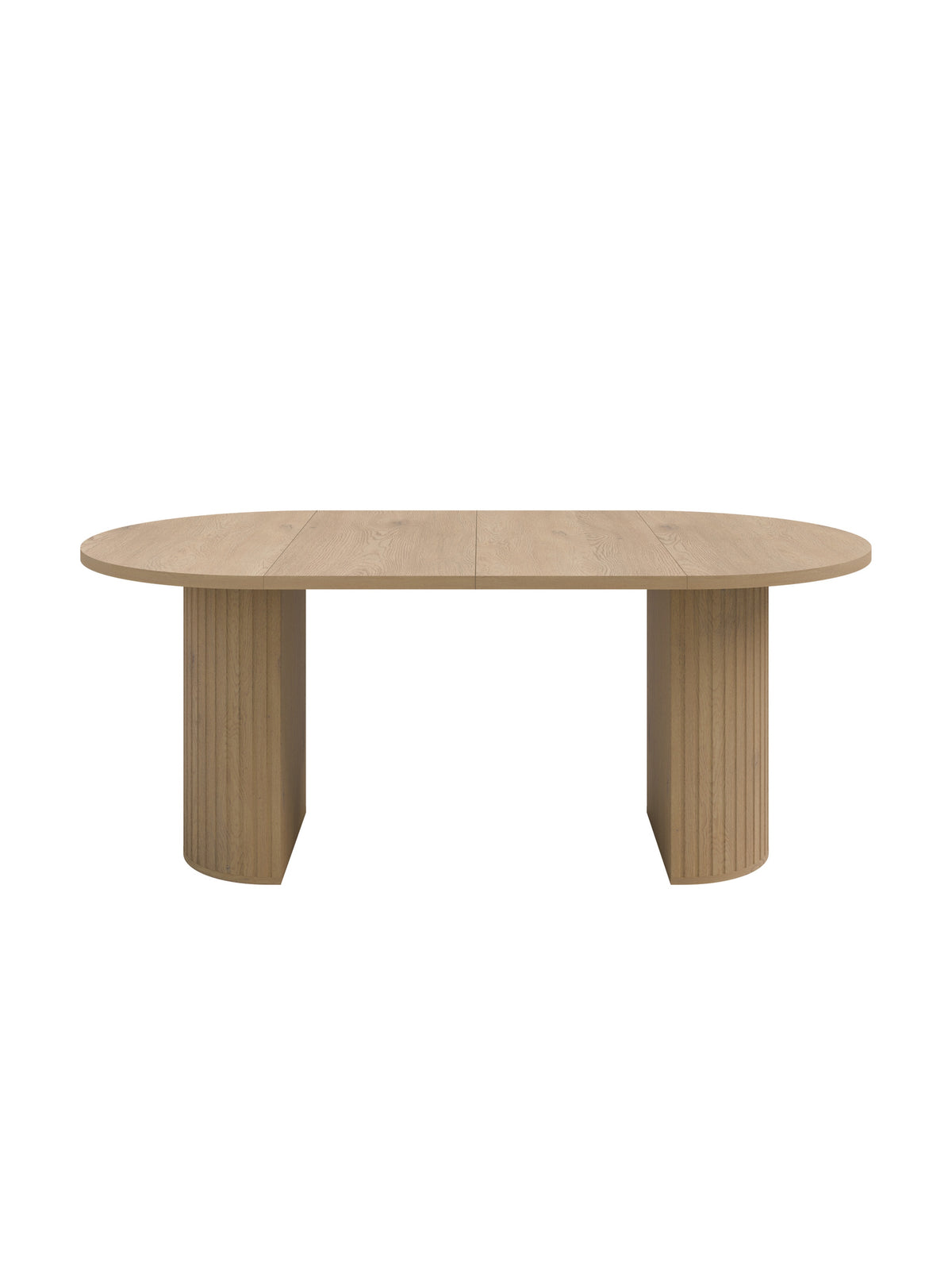 Masa rotundă extensibilă Lento 100 cm, culoare stejar cremona, bază nervurată