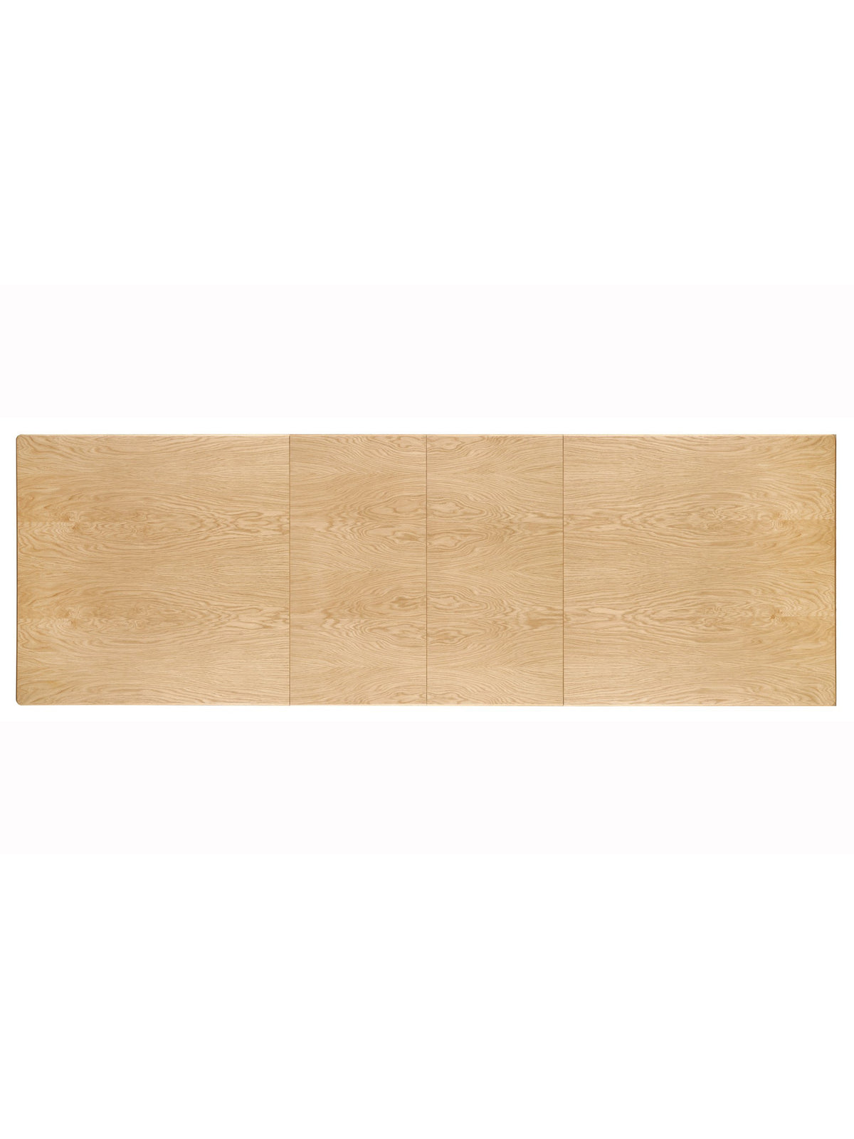 Masă dreptunghiulară rabatabilă Tovira stejar natural vedere blat de sus