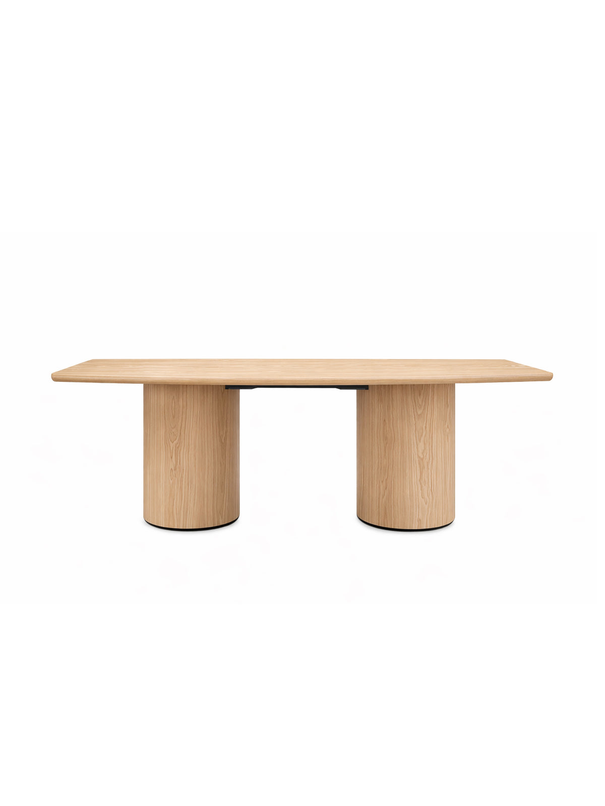 Masă dreptunghiulară extensibilă Tovira 200-300x100 cm, stejar natural, stil modern, vedere frontală