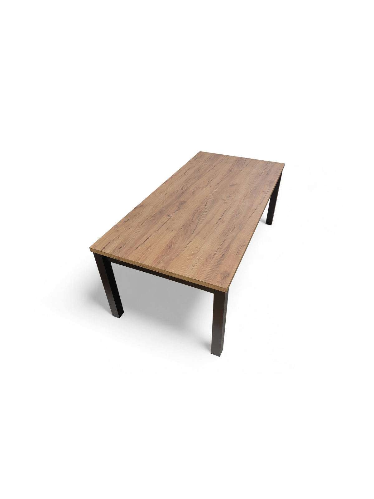 Stół rozkładany Werona 140-220x80 cm dąb craft z czarnymi nogami widok z góry