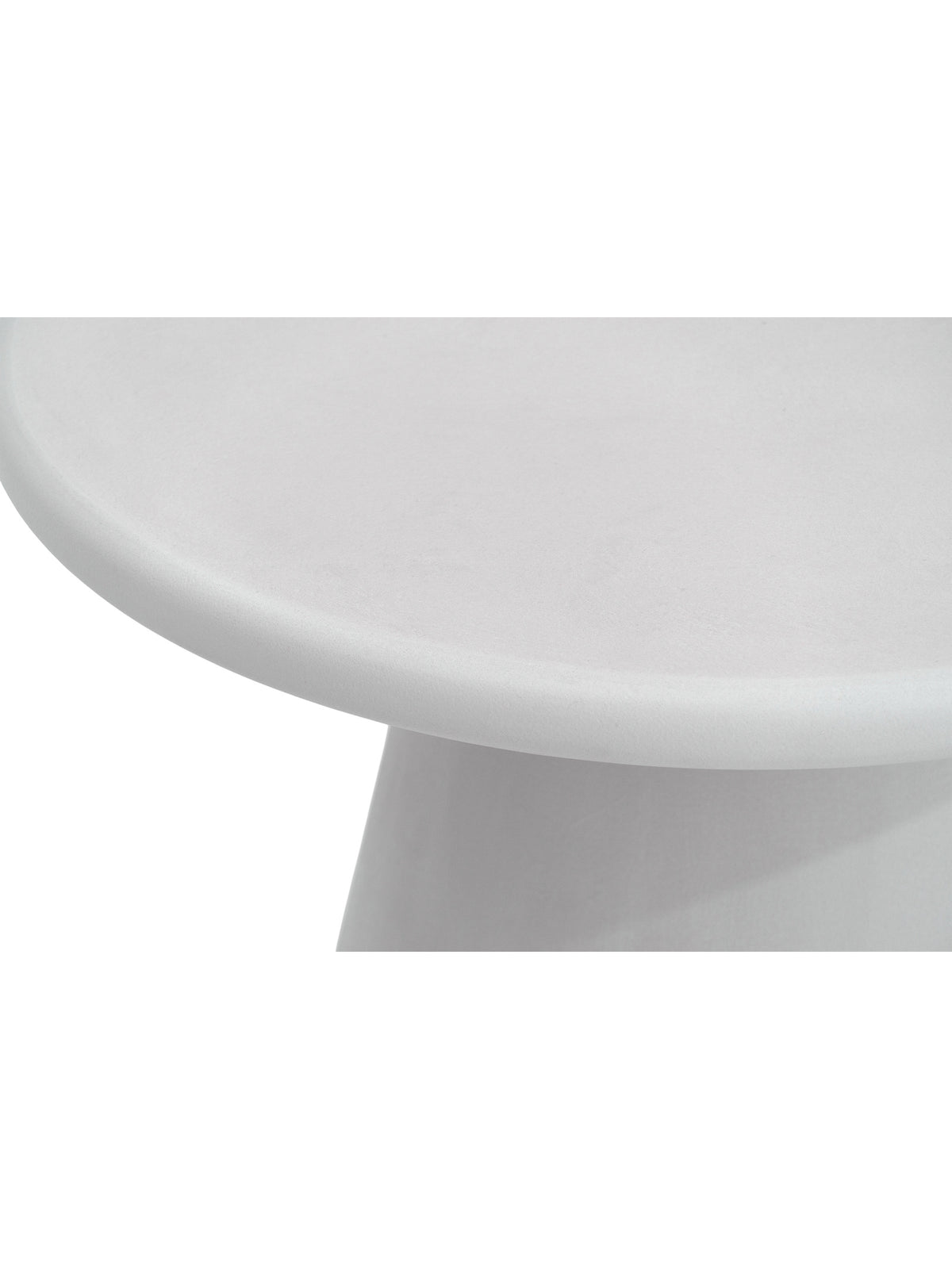Masă de cafea rotundă Clav 60 cm gri deschis cu blat și cadru din microciment