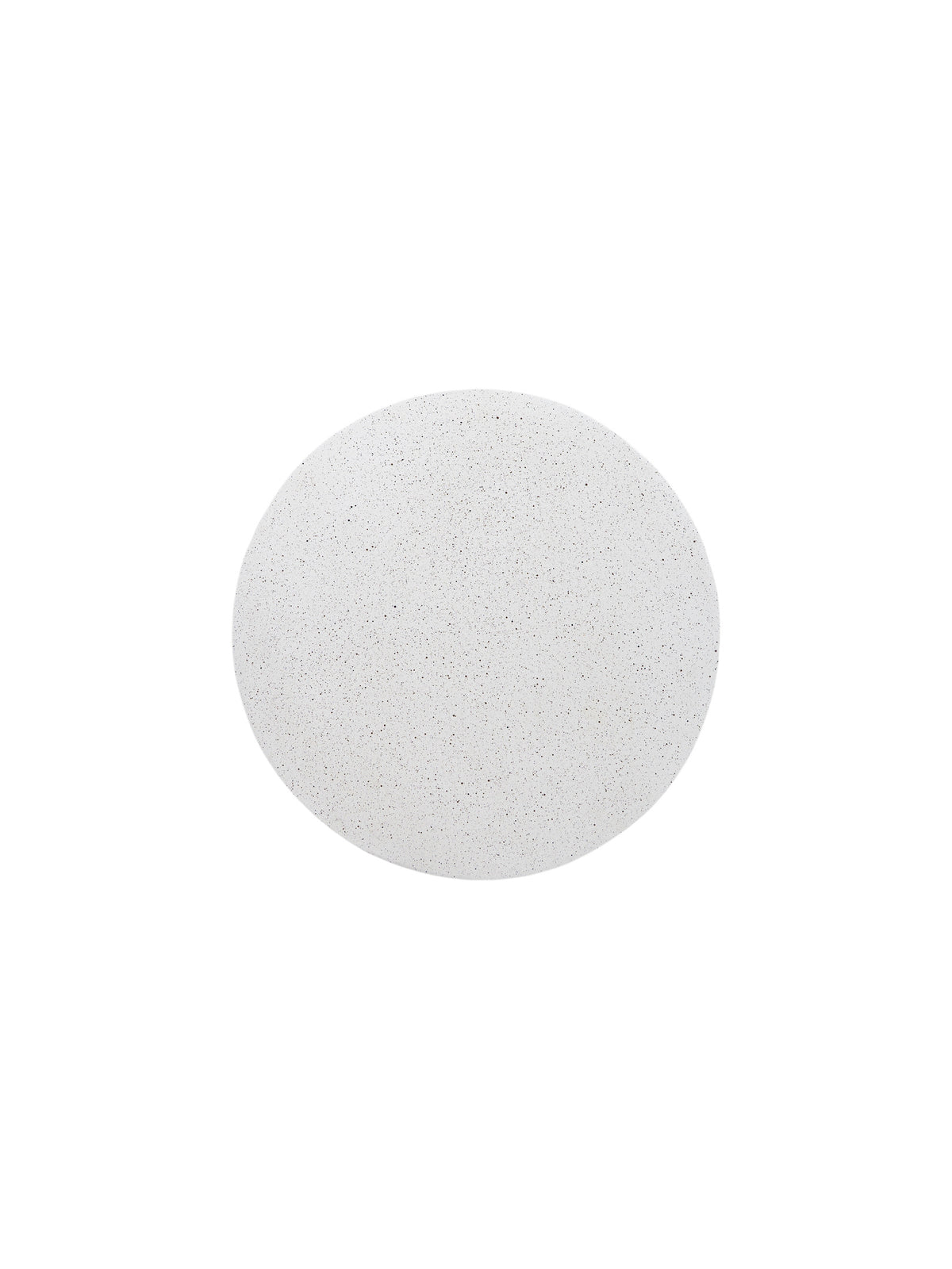 Măsuță de cafea rotundă Sintro 54 cm cu blat alb din terrazzo, vedere de sus