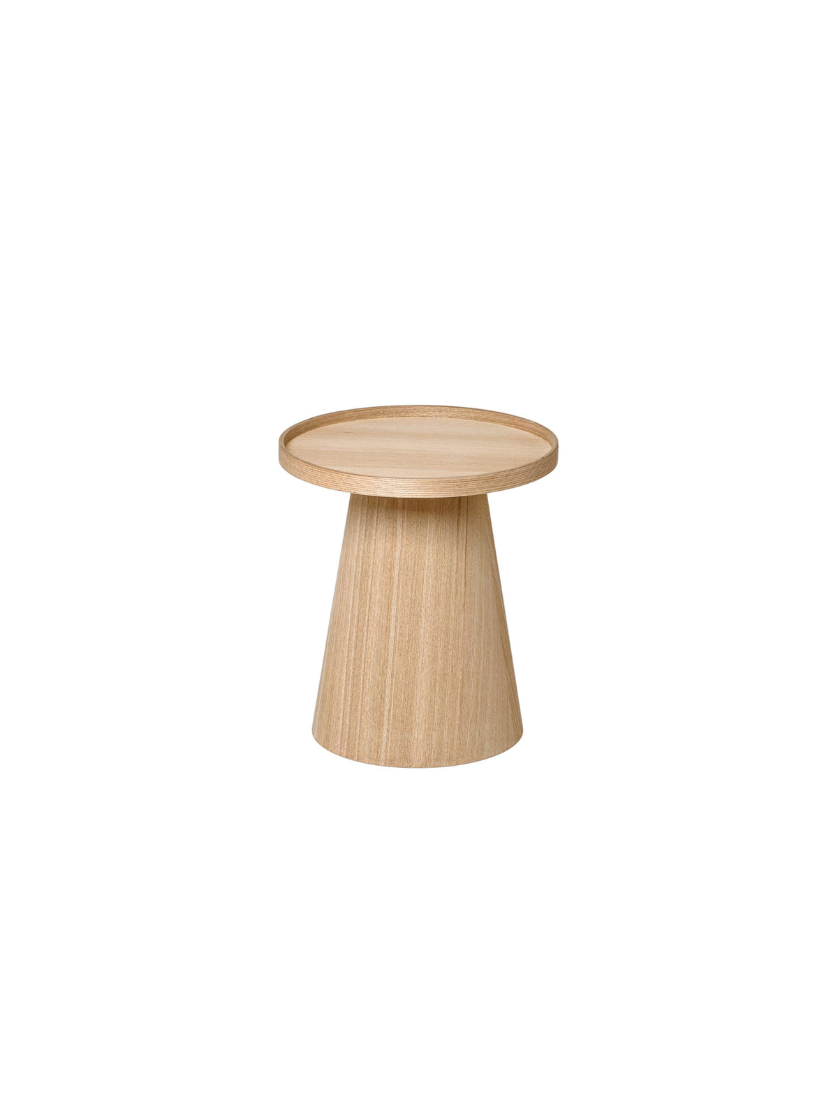Măsuță de cafea rotundă Tiliana 45 cm lemn deschis, vedere frontală