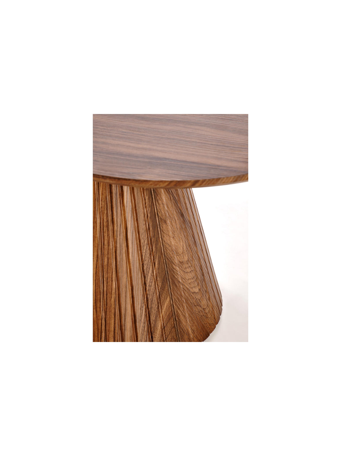 Masa de cafea ovală Stellis 120 cm nuc blat și picioare MDF mat detaliu