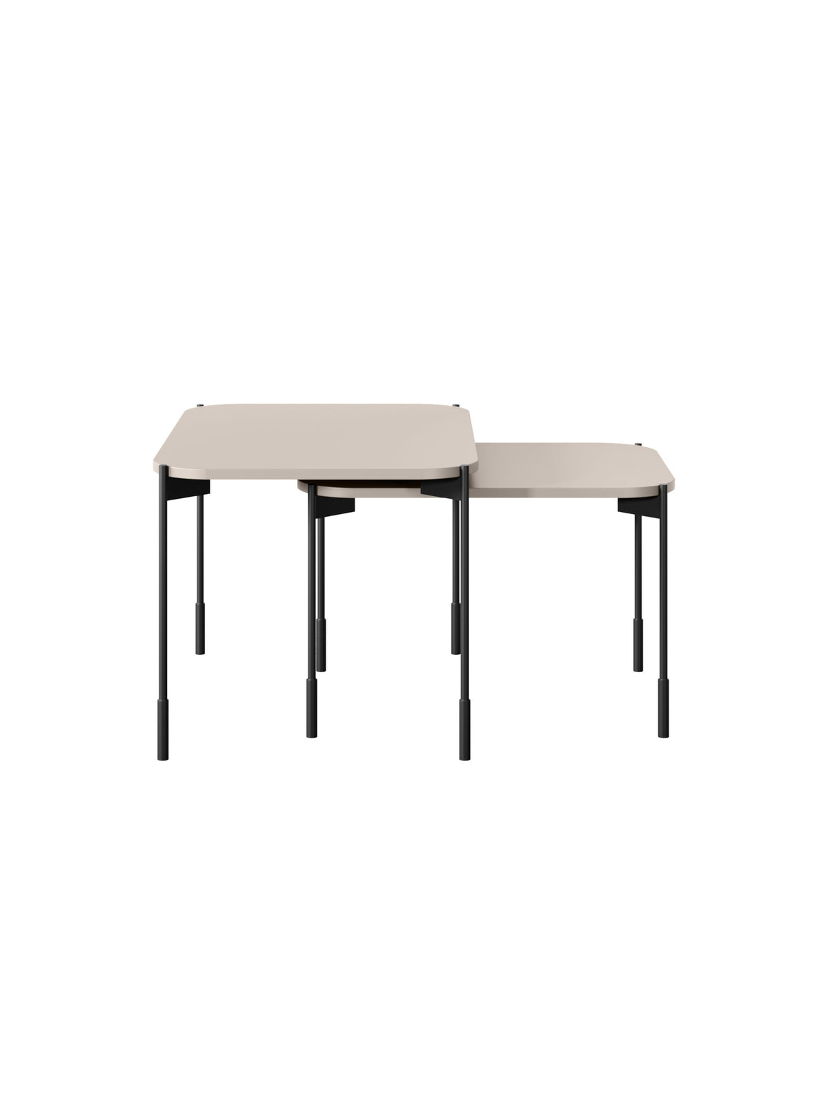 Stolik kawowy Sonatia 60 cm prostokątny na metalowych nogach - kaszmir