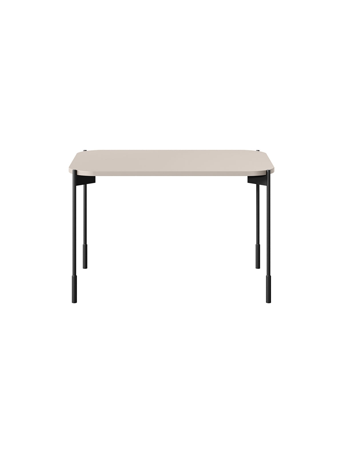 Stolik kawowy Sonatia 70 cm prostokątny na metalowych nogach - kaszmir