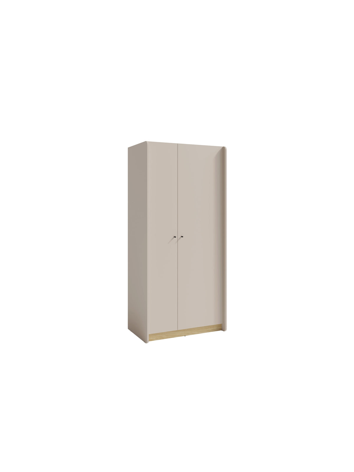 Dulap Fiorenza 90 cm bej nisipiu cu stejar uleiat, cu două uşi