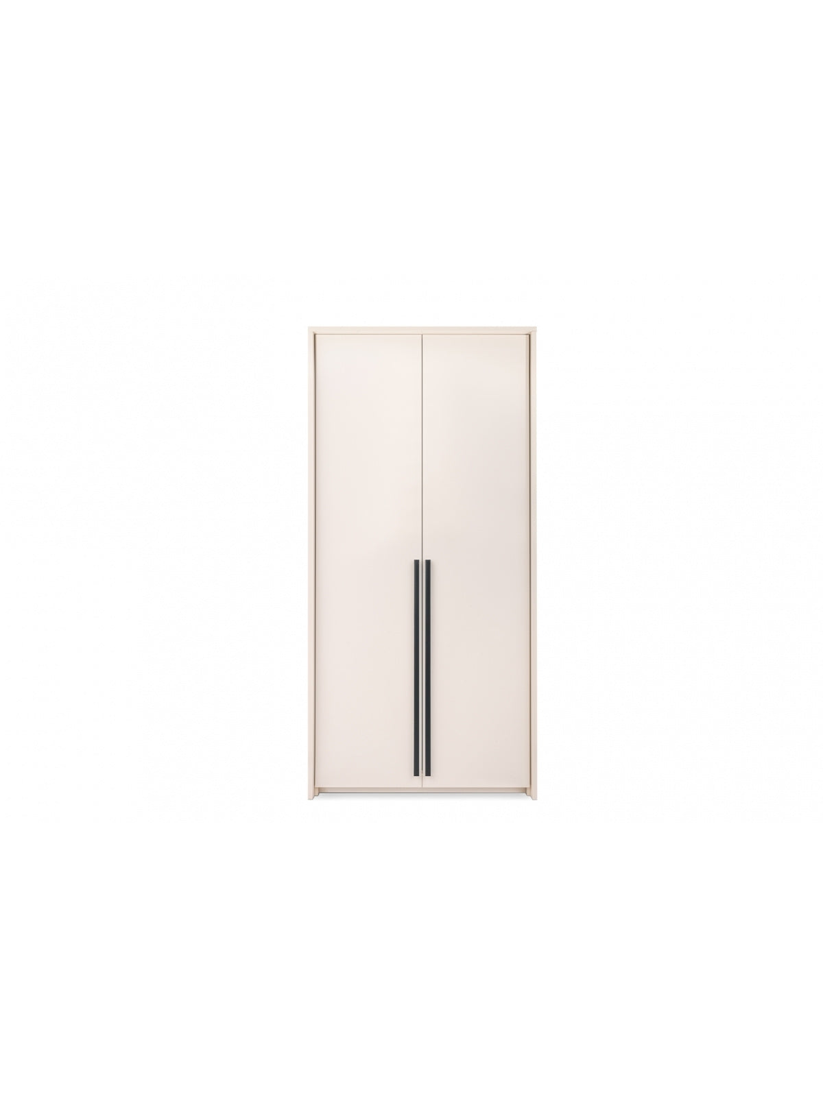 Dulap cu două uși Norevia 105 cm bej cu mânere simple, vedere frontală