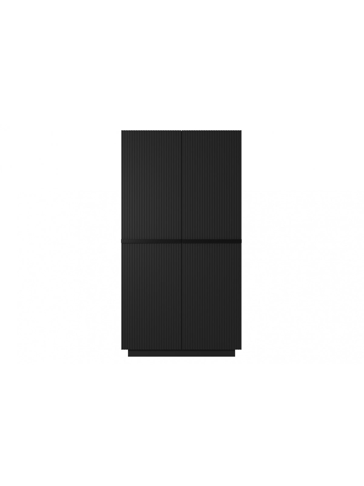 dulap Nicole 100 cm z drazkiem- negru mat / negru Mânere