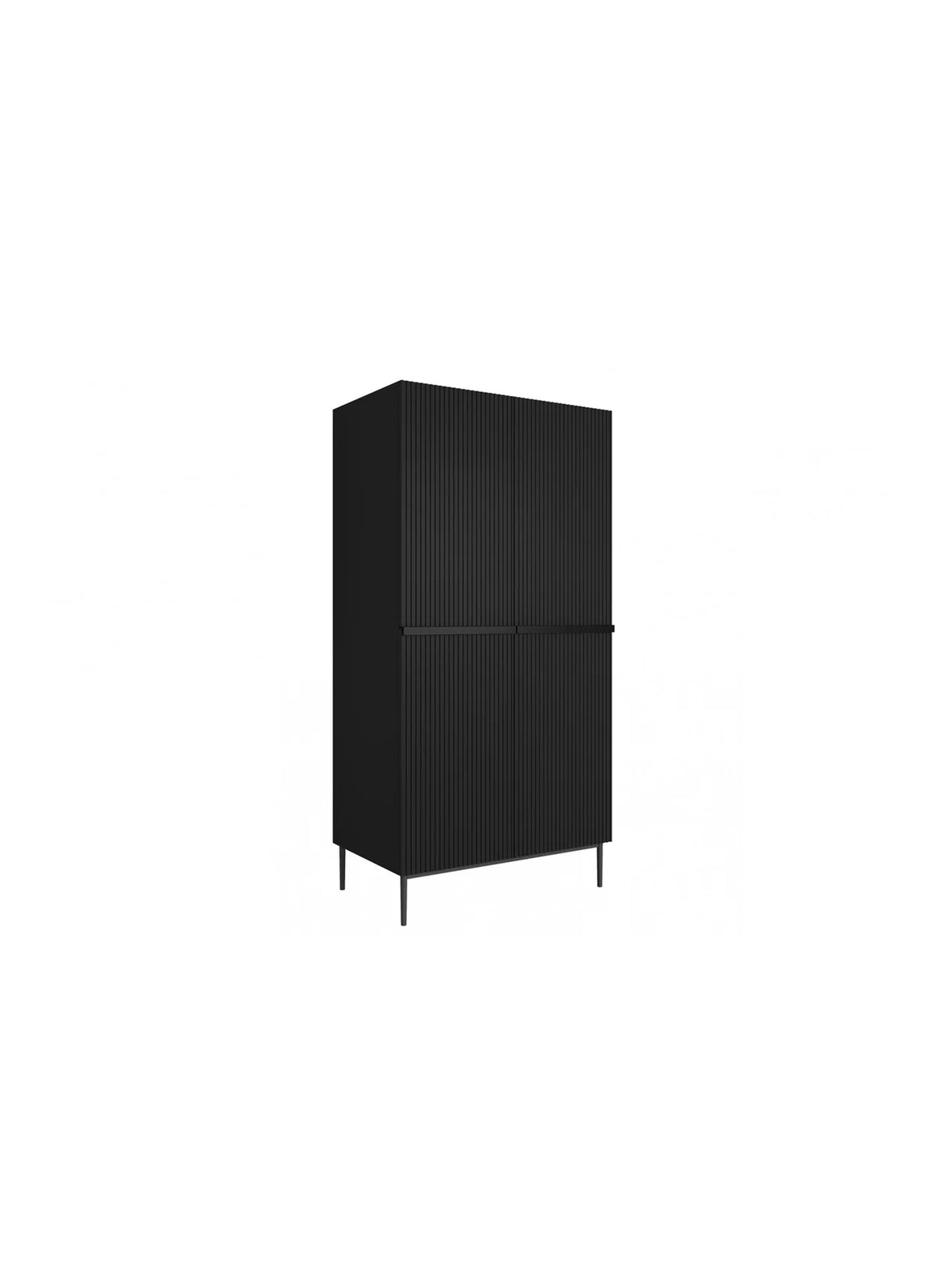 dulap Nicole 100 cm cu sertare - negru mat / negru nozki