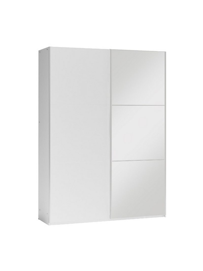 Dulap cu uși glisante Laris 120 cm alb cu oglindă