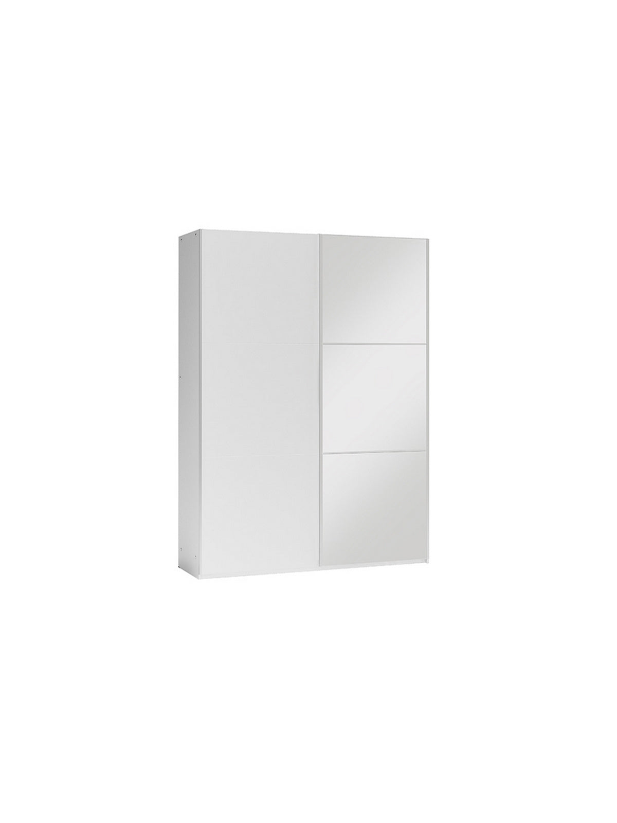 Dulap cu uși glisante Laris 120 cm alb cu oglindă