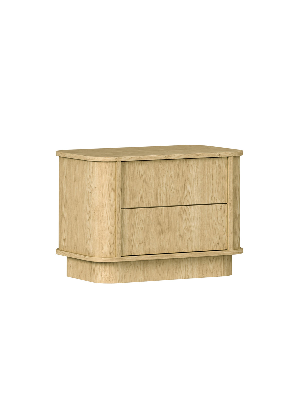 Noptieră Vello 63 cm cu două sertare, culoare stejar baltic dune