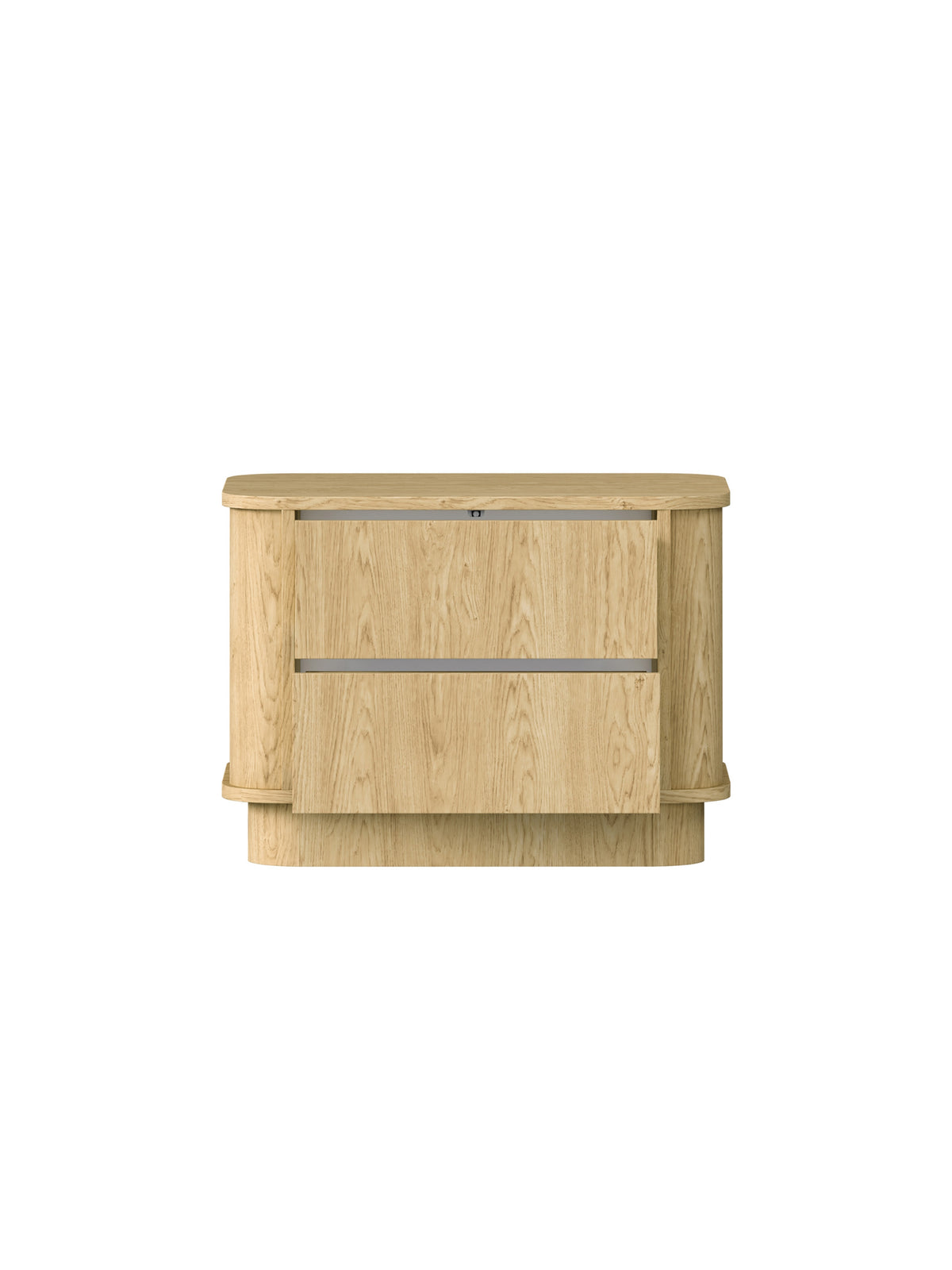 Noptiere Vello 63 cm cu două sertare, culoare stejar baltic dune