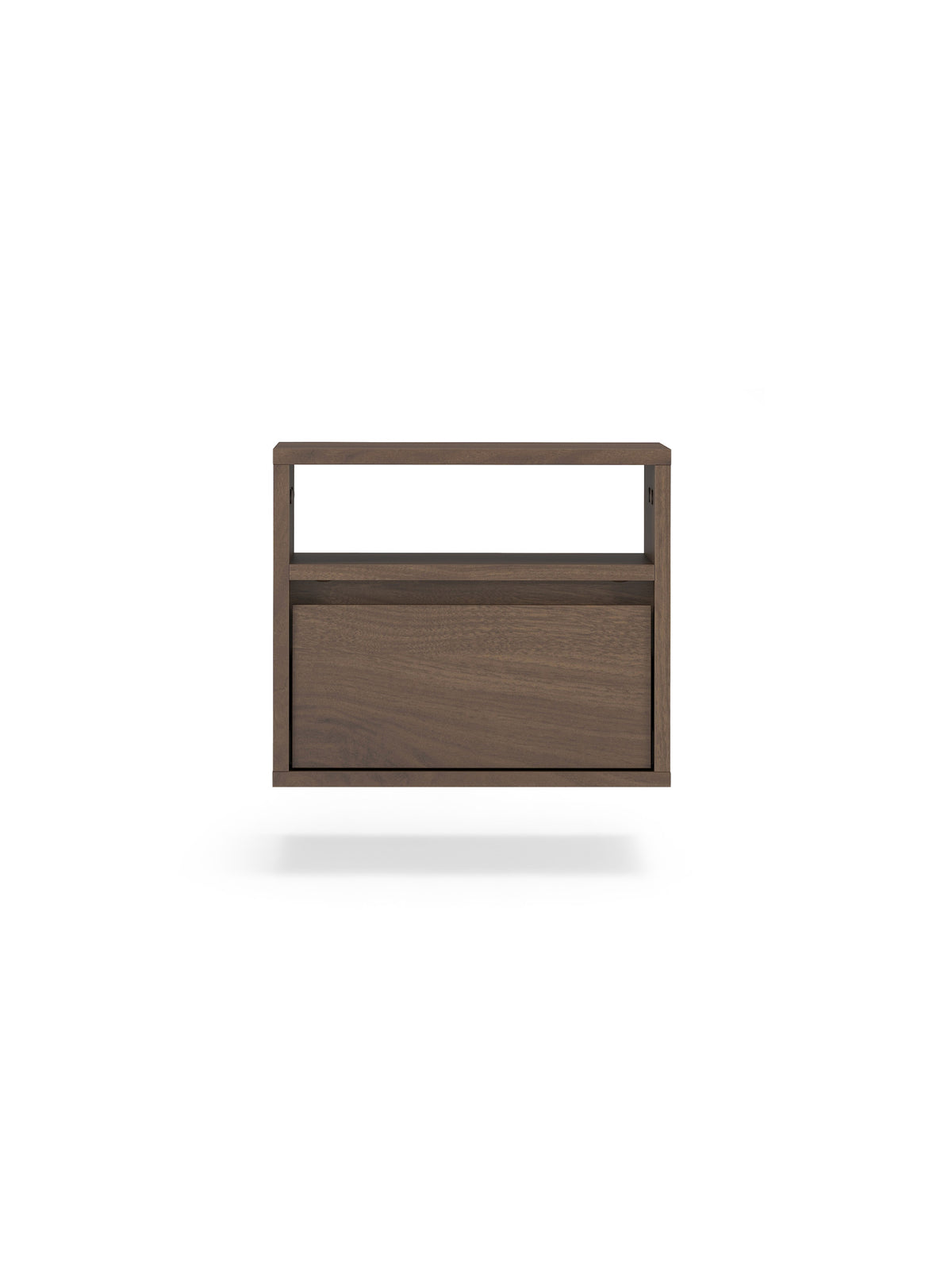 Noptieră suspendată Zolia 40 cm cu sertar, culoare orzech elegant