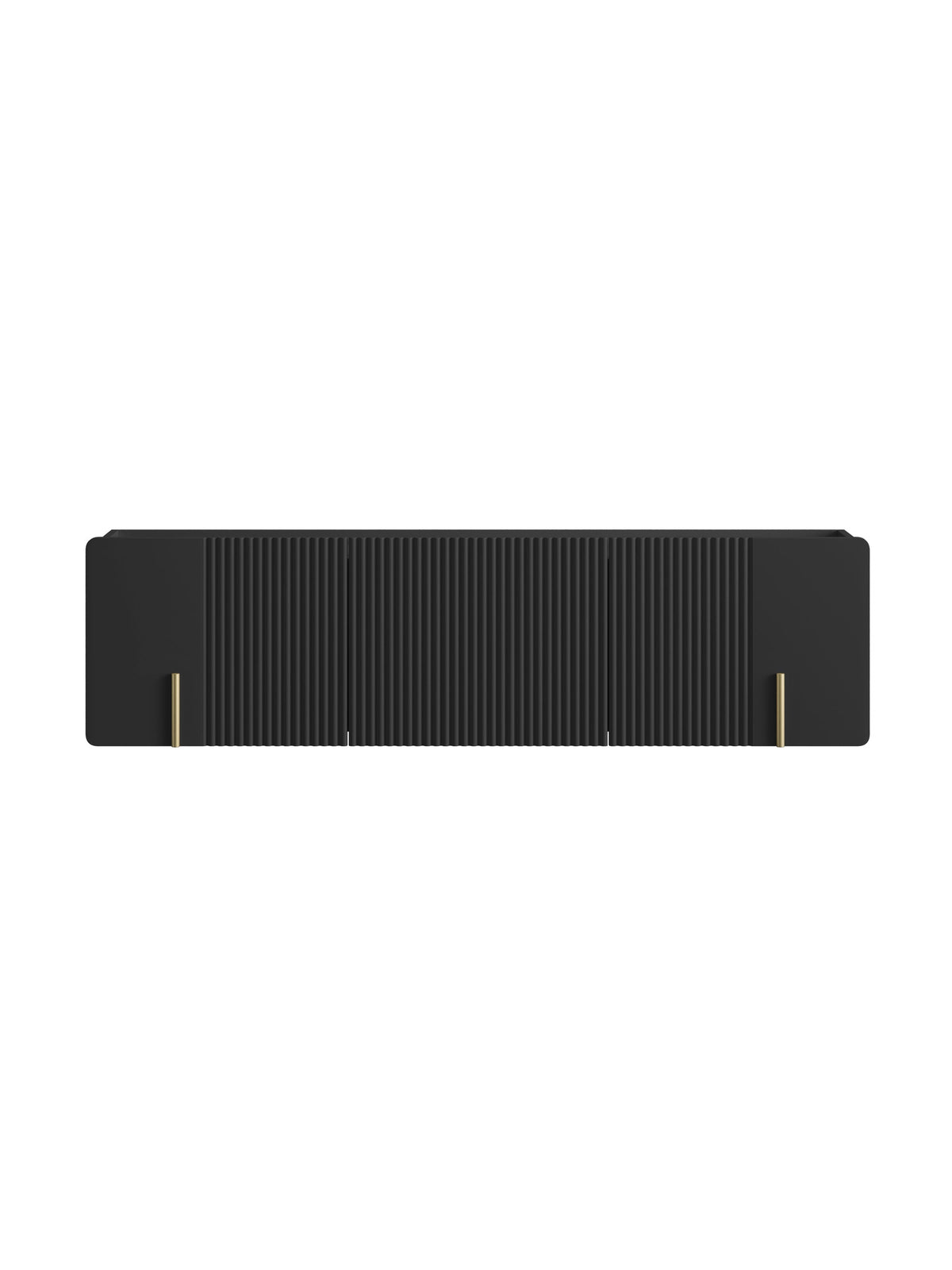 Dulap TV Malmi 150 cm suspendată - negru mat / auriu