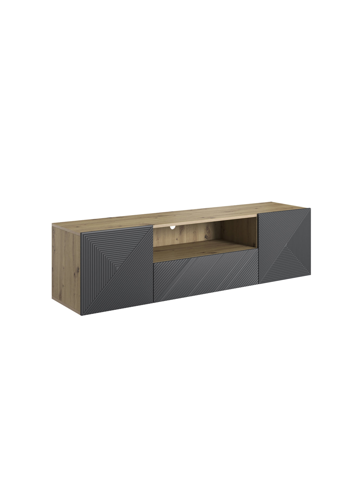 Dulap TV suspendată z szuflada Asha 167 cm - artisan / rivier stone mat