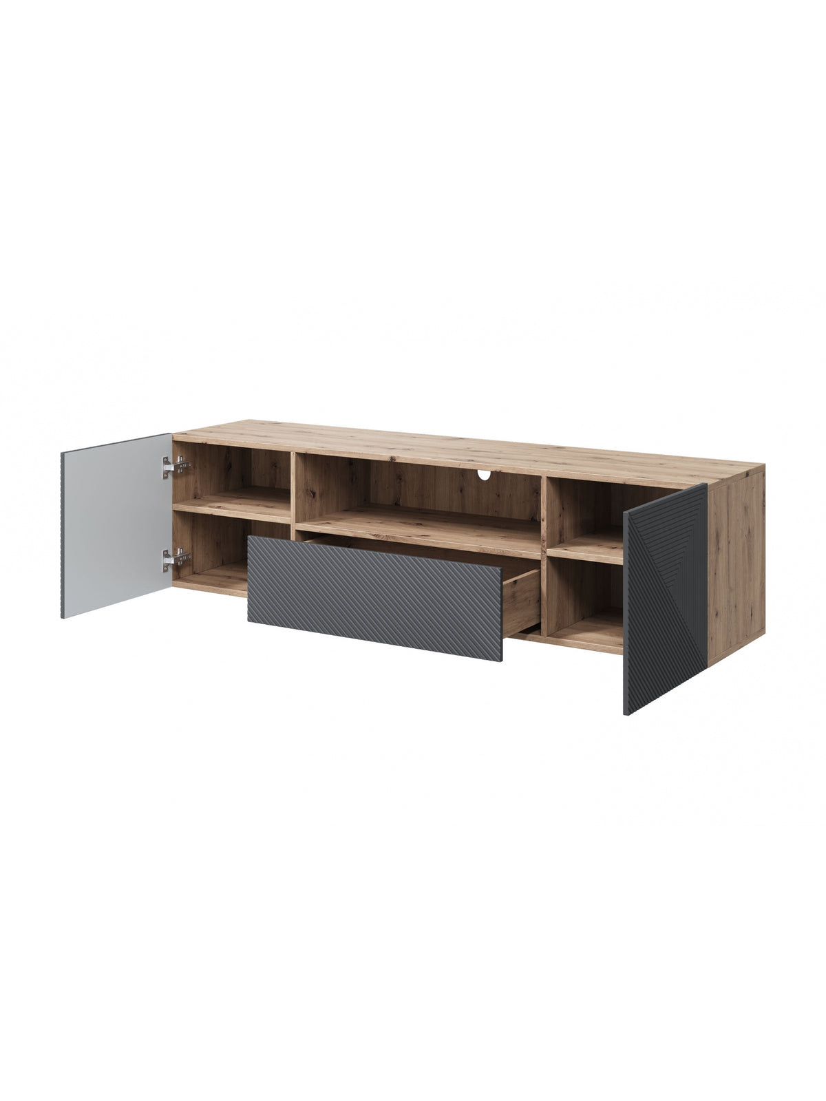 Dulap TV cu sertar Asha 167 cm - artisan / rivier stone mat