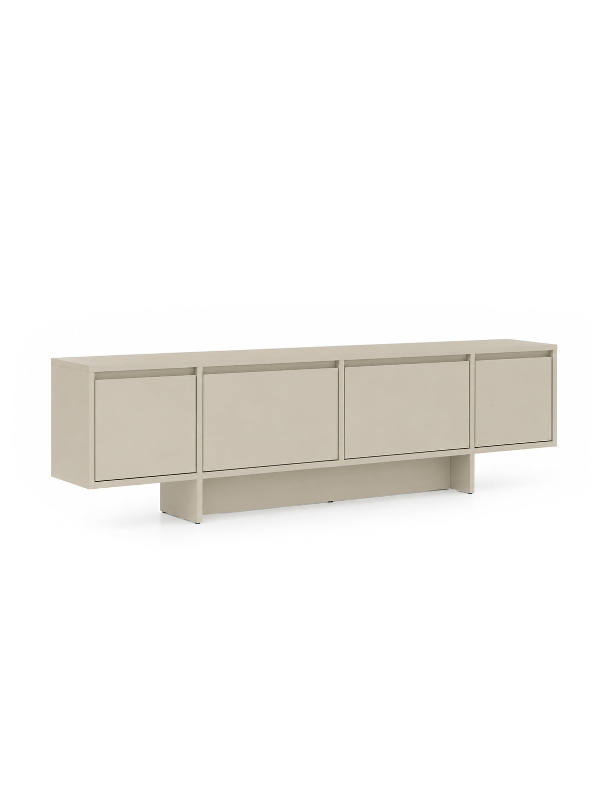Comodă TV Zolia 180 cm bej kasmir, cu patru uși, design modern