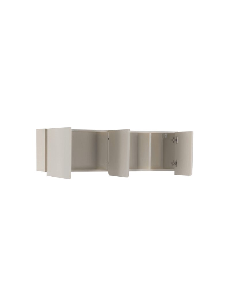 Dulap suspendat Altea 120 cm bej nisip deschis cu uși deschise
