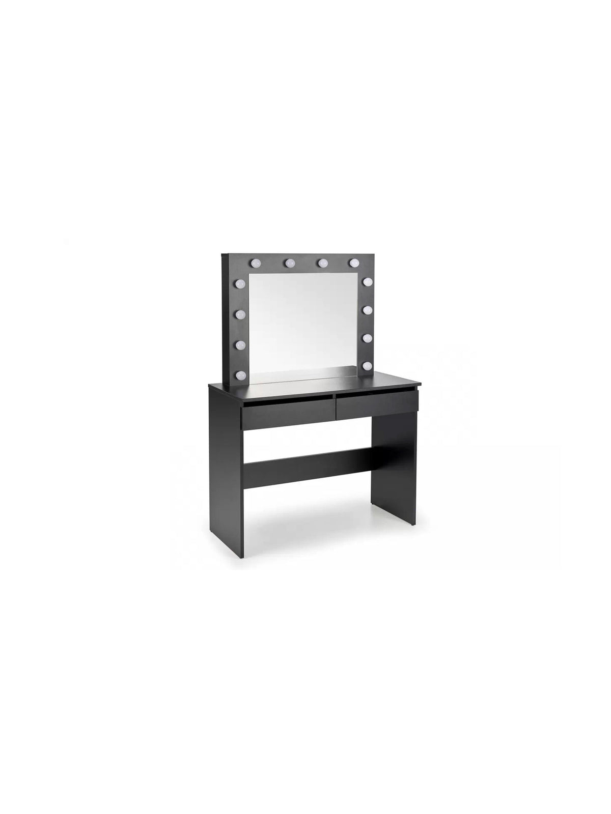 Toaletă Velinio negru 95 cm cu oglindă și iluminare LED, stil modern
