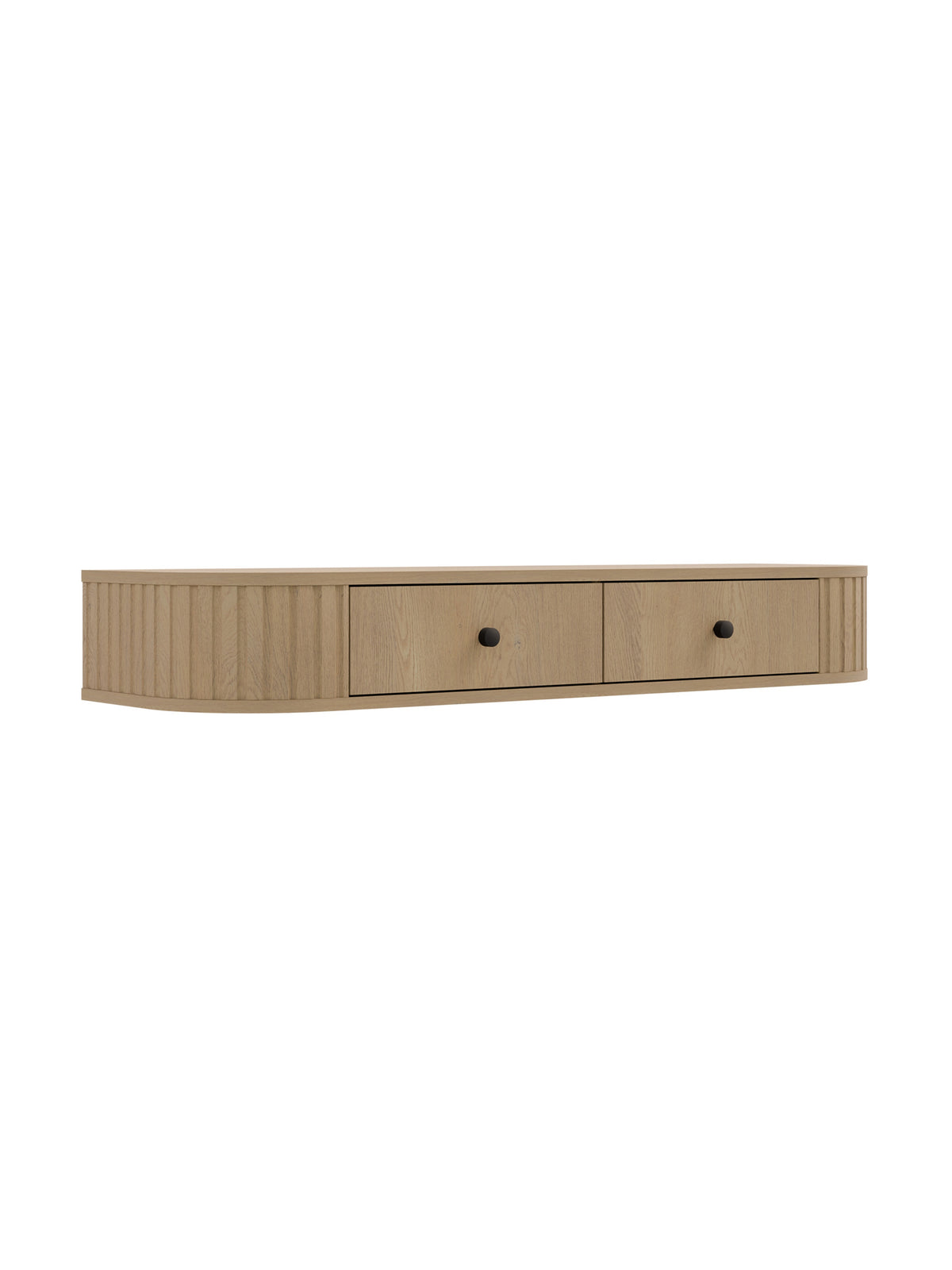 Toaletă suspendată Lento 123 cm cu două sertare culoare stejar cremona