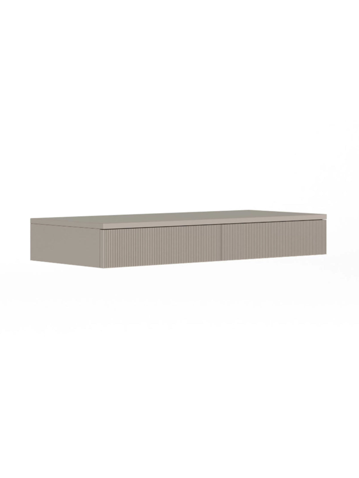 Toaletă suspendată Nubo 97 cm casmir cu două sertare canelate vizibil frontal
