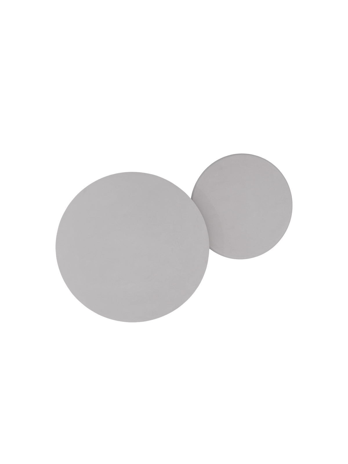 Set de două măsuțe de cafea rotunde Clav 60 cm și Cylindus 80 cm, culoare gri deschis