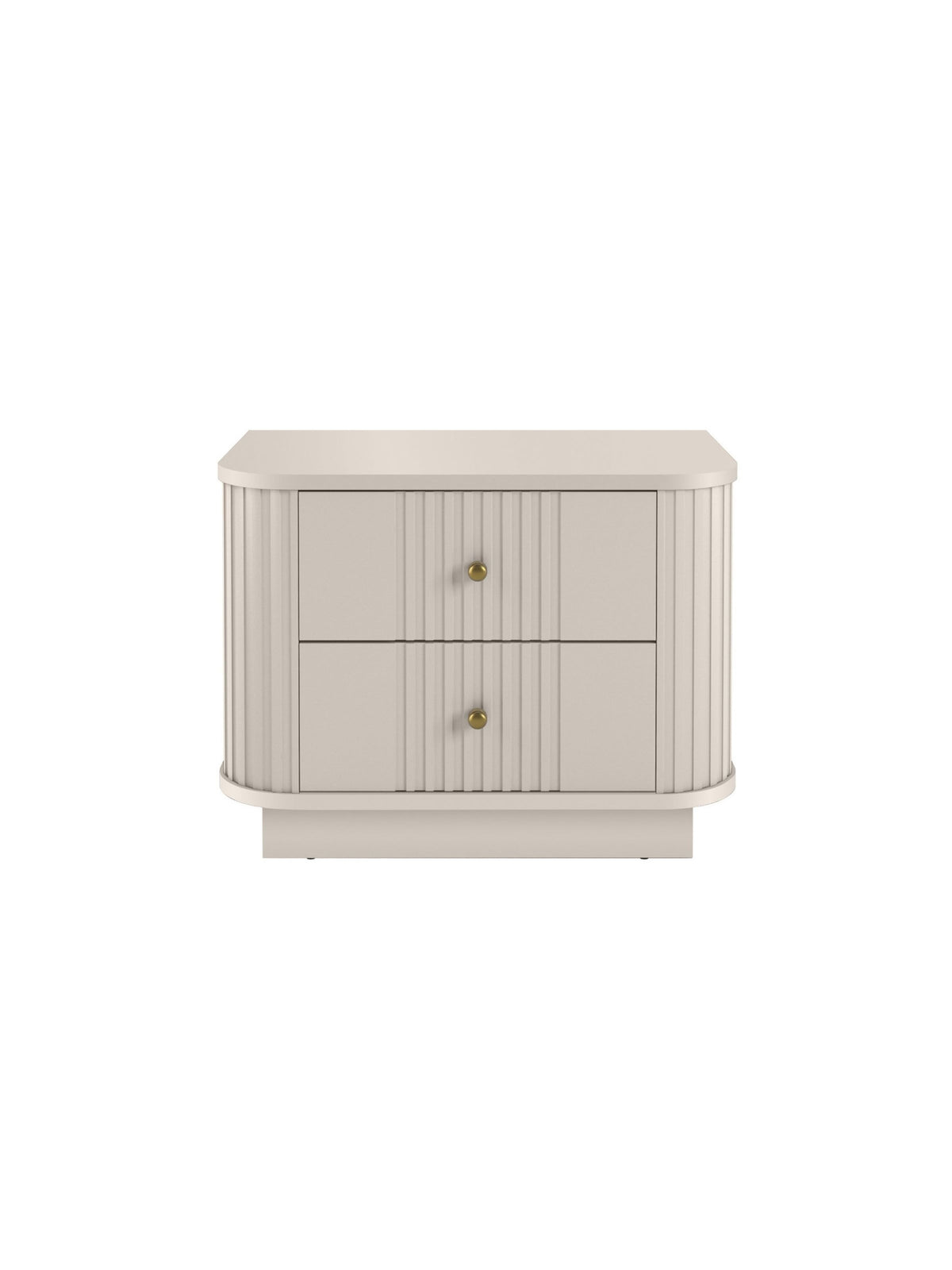 Set noptiere Vesper 56 cm casmir cu fronturi striate și mânere aurii